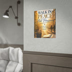 Rolled Poster – "Walk in Peace Not Pressure" Inspirational Christian Wall Art