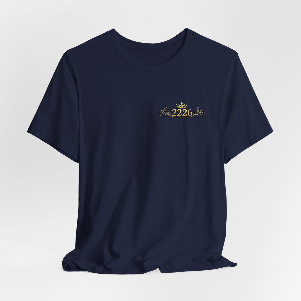 Minimal 2026 Embroidered Chest Tee — Casual White T-Shirt