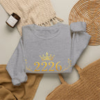 Crewneck Sweatshirt — Gold Crown '2226' Royal Crest Design
