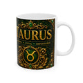 Taurus Zodiac Mug — "Strong & Reliable" Bull Astrology Coffee Cup (11oz/15oz)