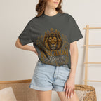 Kingdom Living Lion T-Shirt — Inspirational Christian Cross Floral Tee