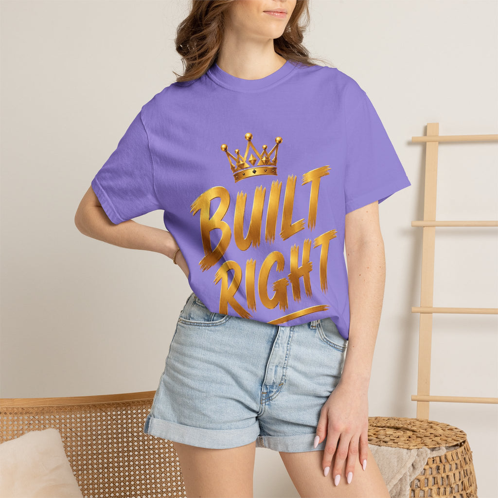 Built Right / Built Different Graphic T-Shirt — Faith Lion Crown Design