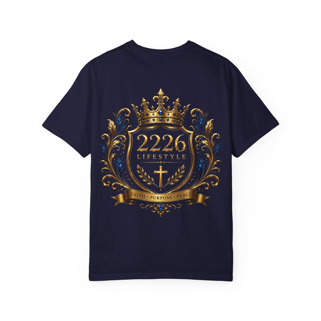 2226 Lifestyle Crest T-Shirt — Royal Crown Faith Emblem