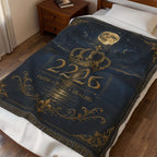 Velveteen Plush Blanket — Regal Crown "2226" Throw with Moonlit Faith • Hope • Healing Design