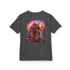 Kids Brown Unicorn Tee — Rainbow Fantasy Magical Horse Shirt