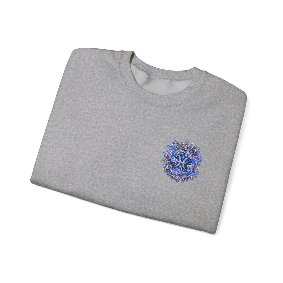 Pisces Mermaid Crewneck Sweatshirt — Zodiac Astrology Graphic Sweater