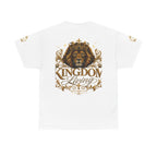 Kingdom Living Lion Tee — Regal Crowned Lion Graphic T-Shirt (Matthew 6:33)
