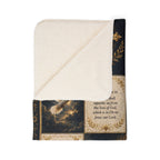 Inspirational Faith Sherpa Blanket - Scripture & Religious Symbols Patchwork