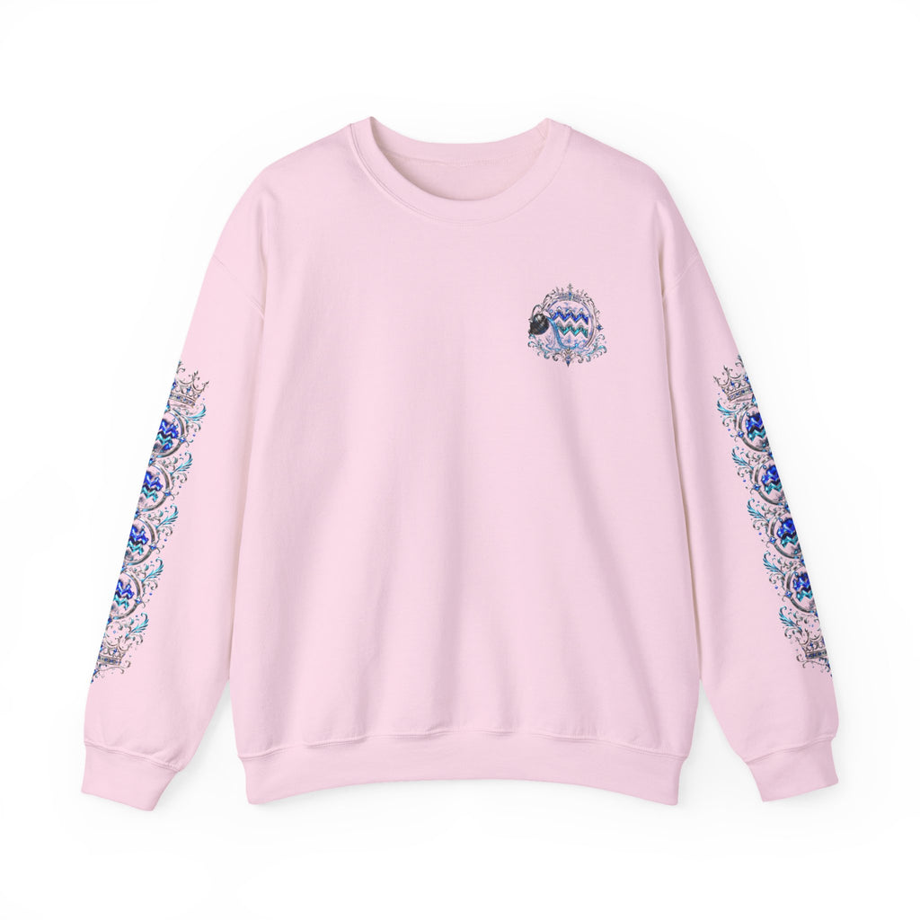 Aquarius Crewneck Sweatshirt — Zodiac Water-Bearer Astrology Pullover