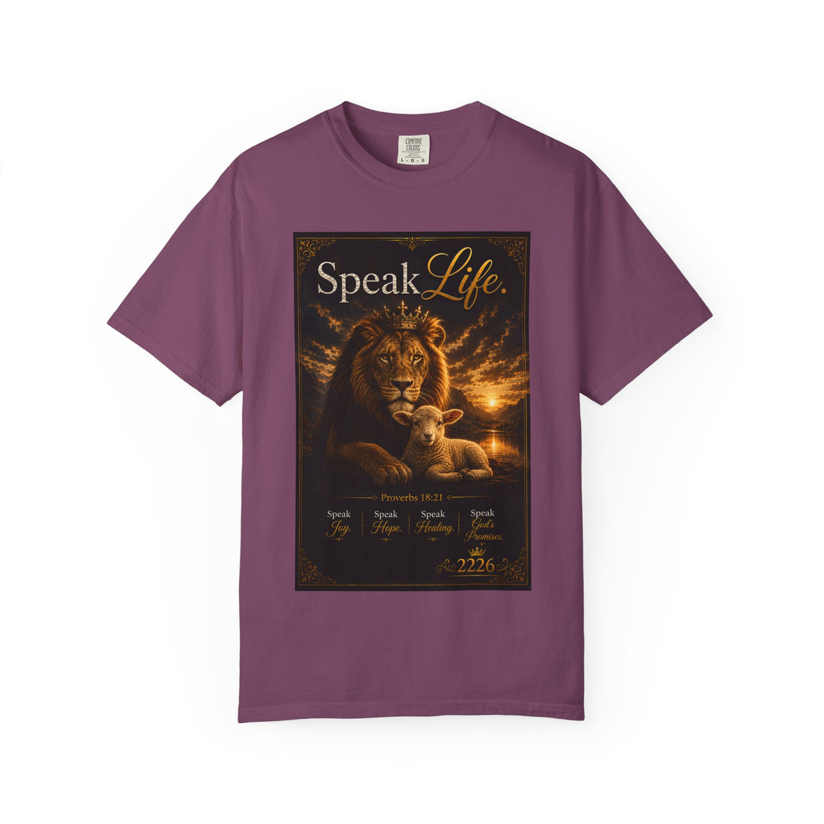 Kingdom Living Lion T-Shirt — "Speak Life" Christian Faith Graphic Tee