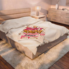 Built Right Velveteen Plush Blanket — "Beautiful. Brave. Brilliant." Inspirational Throw