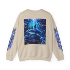 Pisces Shark Zodiac Crewneck Sweatshirt — Mystical Ocean Astrology Pullover