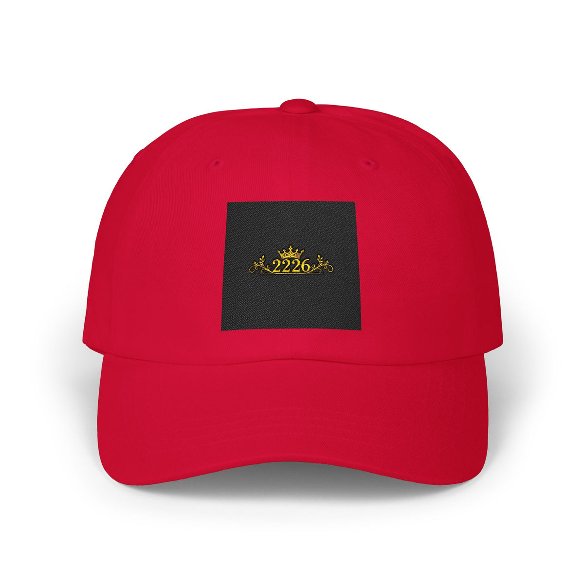Classic Dad Cap — Gold Crown Patch Embroidered Baseball Hat