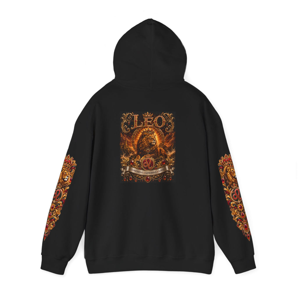 Ornate Lion Hoodie – Regal Baroque Lion Graphic Hooded Sweatshirt