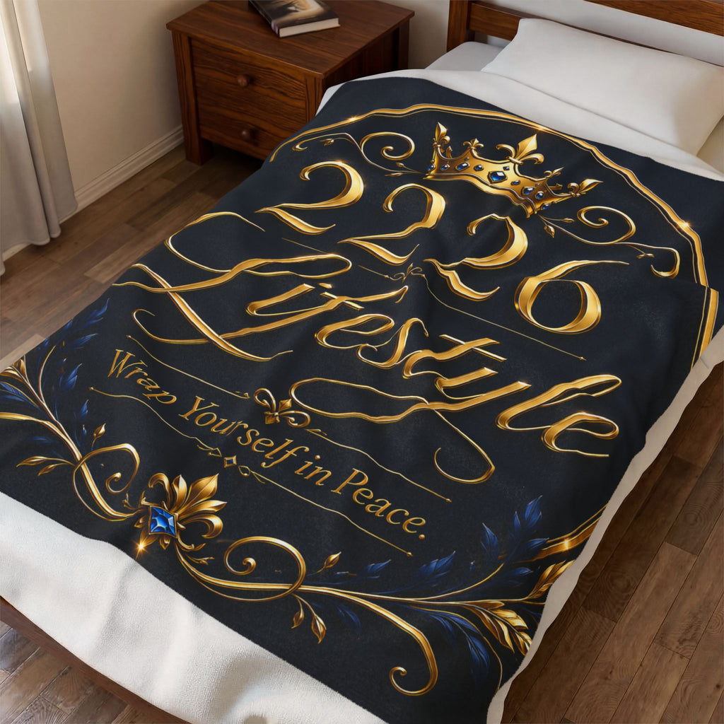 2226 Lifestyle Velveteen Plush Blanket — "Wrap Yourself in Peace" Luxury Throw