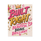 Built Right Velveteen Plush Blanket — "Beautiful. Brave. Brilliant." Inspirational Throw