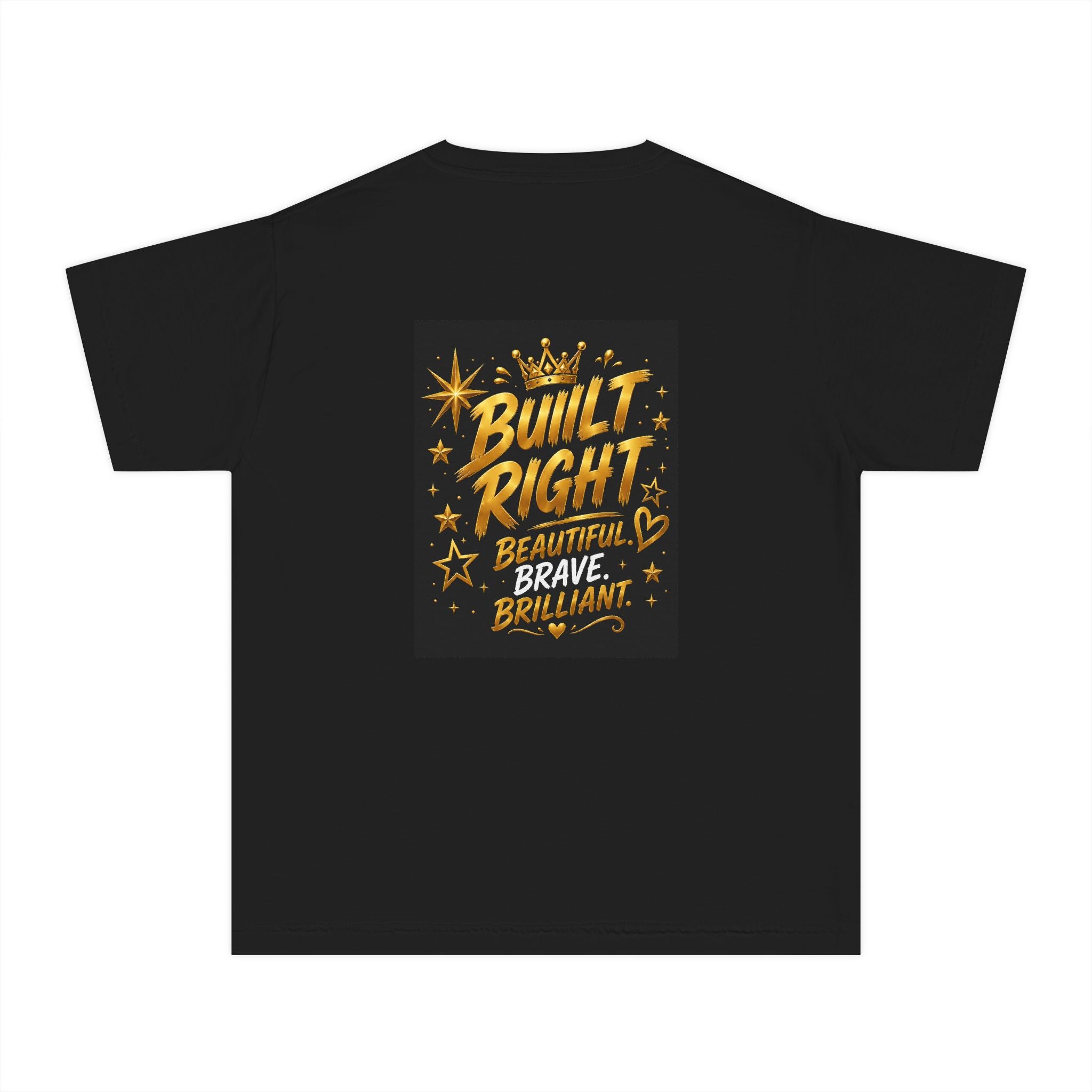 Youth Tee — "Built Right" Inspirational Graphic Tee (Beautiful Brave Brilliant)