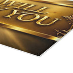 He Will Carry You Glass Cutting Board - Inspirational Religious Kitchen Decor