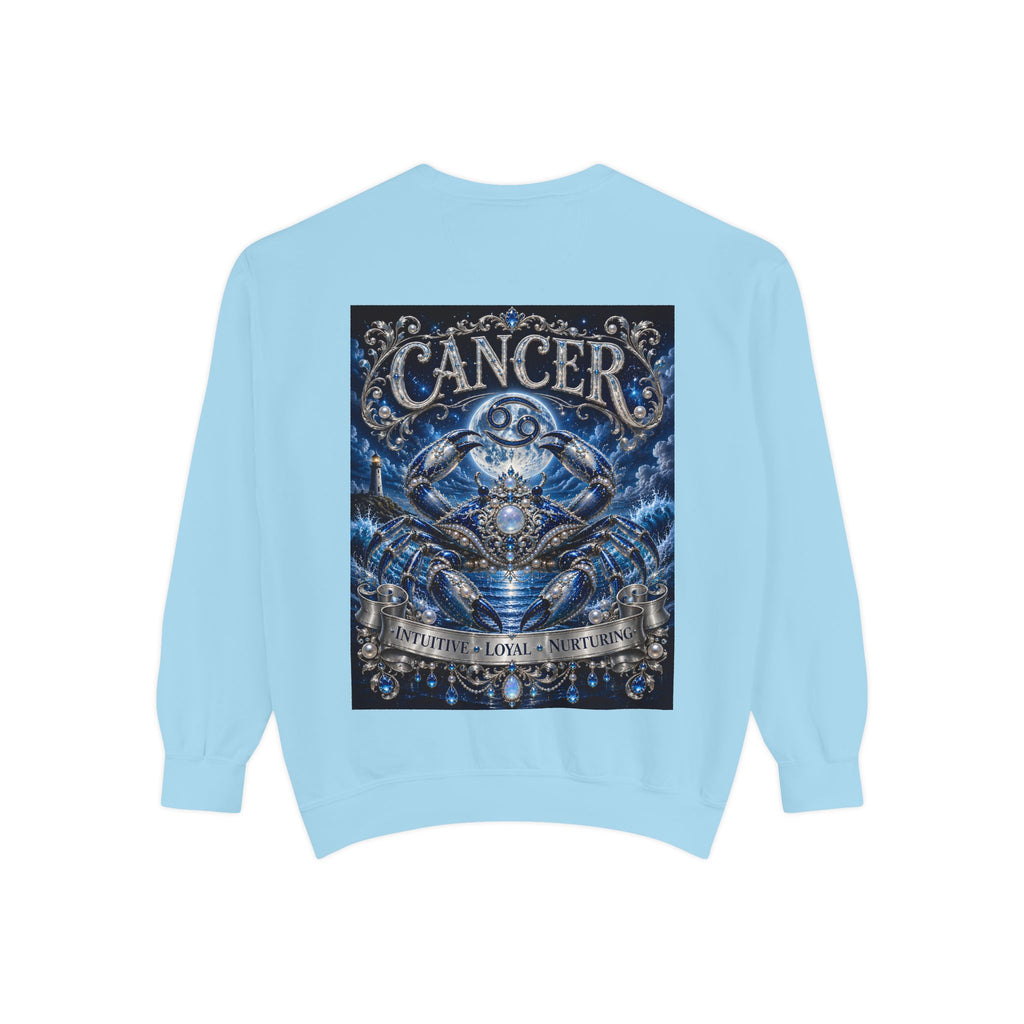 Cancer Zodiac Sweatshirt — Blue Crab Astrology Crewneck