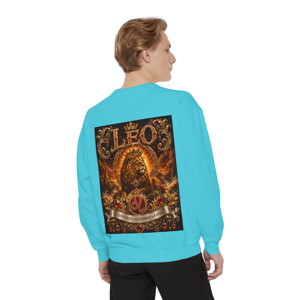Leo Zodiac Lion Sweatshirt — Regal Astrology Graphic Crewneck