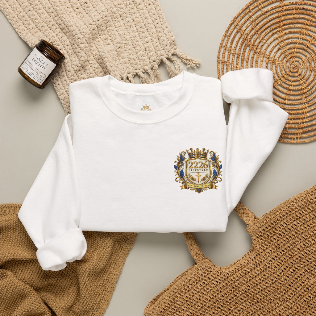 Lion Crest Crewneck Sweatshirt — 2:26 Bible Verse Christian Graphic