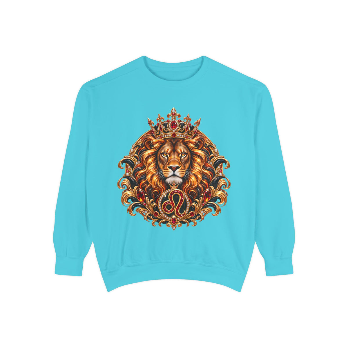 Leo Zodiac Lion Sweatshirt — Regal Astrology Graphic Crewneck