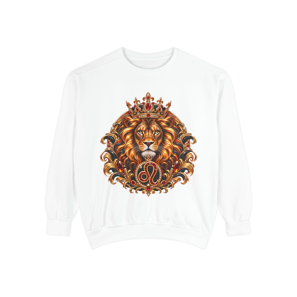 Leo Zodiac Lion Sweatshirt — Regal Astrology Graphic Crewneck