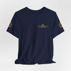 Vintage Gold Crown Tee - Minimal Royal Logo Short Sleeve Shirt