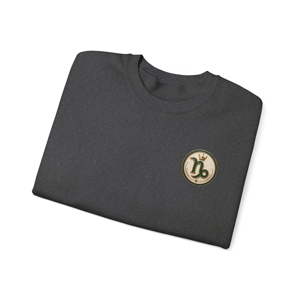 Capricorn Zodiac Crewneck Sweatshirt — Goat Astrology Graphic Pullover