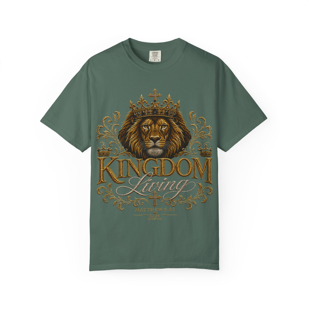 Kingdom Living T-Shirt — Regal Lion Christian Faith Tee