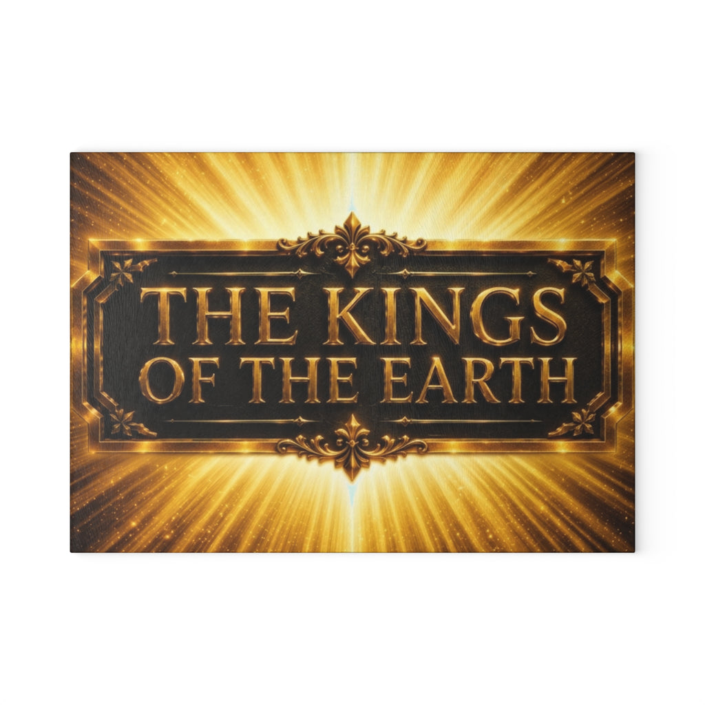 Glass Cutting Board — "The Kings of the Earth" Decorative Tempered Glass Chopping Board