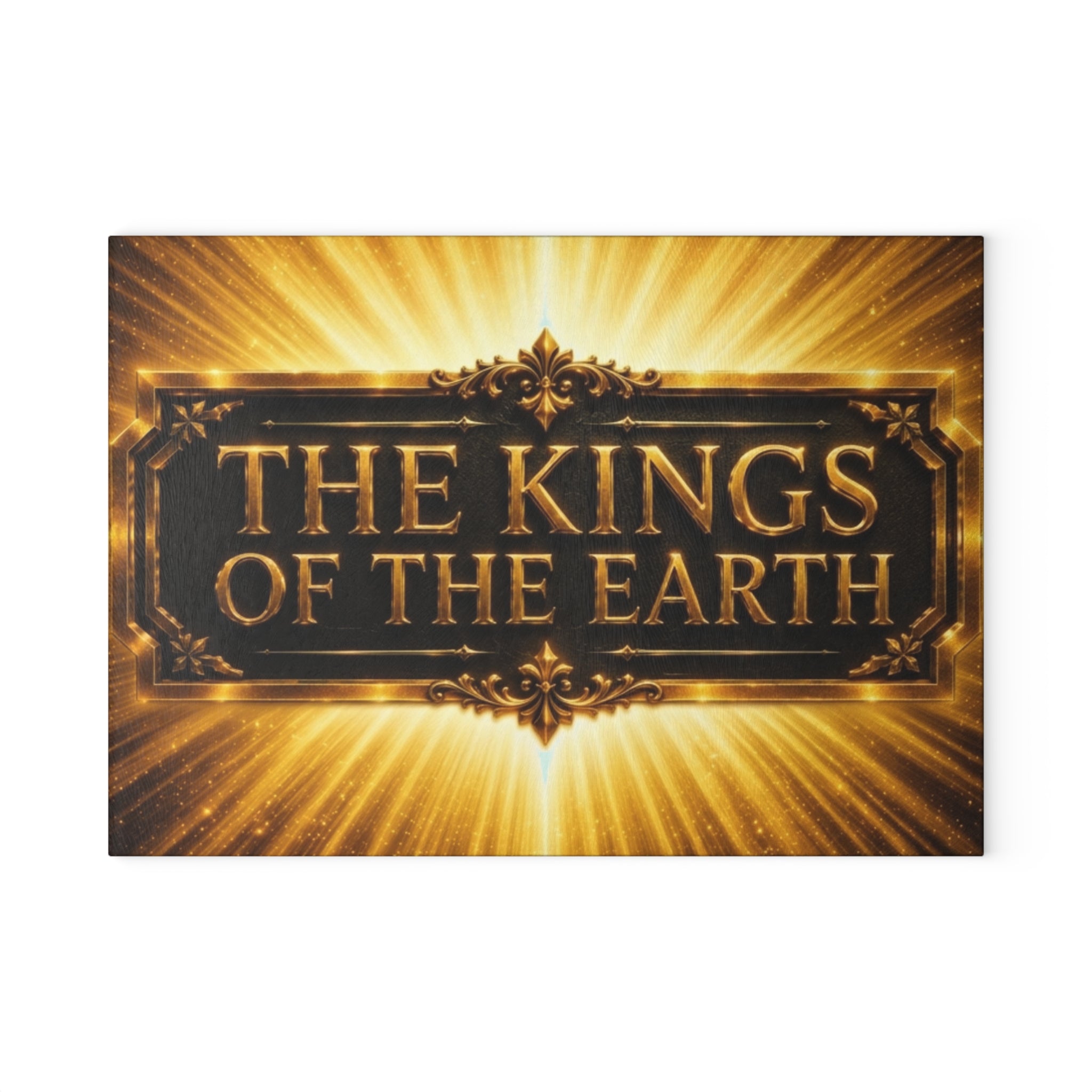 Glass Cutting Board — "The Kings of the Earth" Decorative Tempered Glass Chopping Board