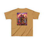 Kids Brown Unicorn Tee — Rainbow Fantasy Magical Horse Shirt
