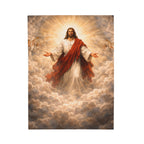 Jesus Ascension Velveteen Plush Blanket — Faith-Inspired Religious Throw for Easter & Comfort
