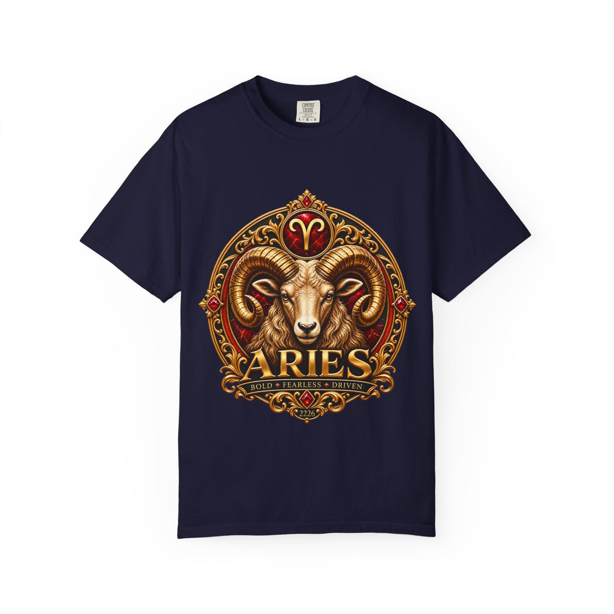 Aries Ram Zodiac T-Shirt — Bold Gold Astrology Tee