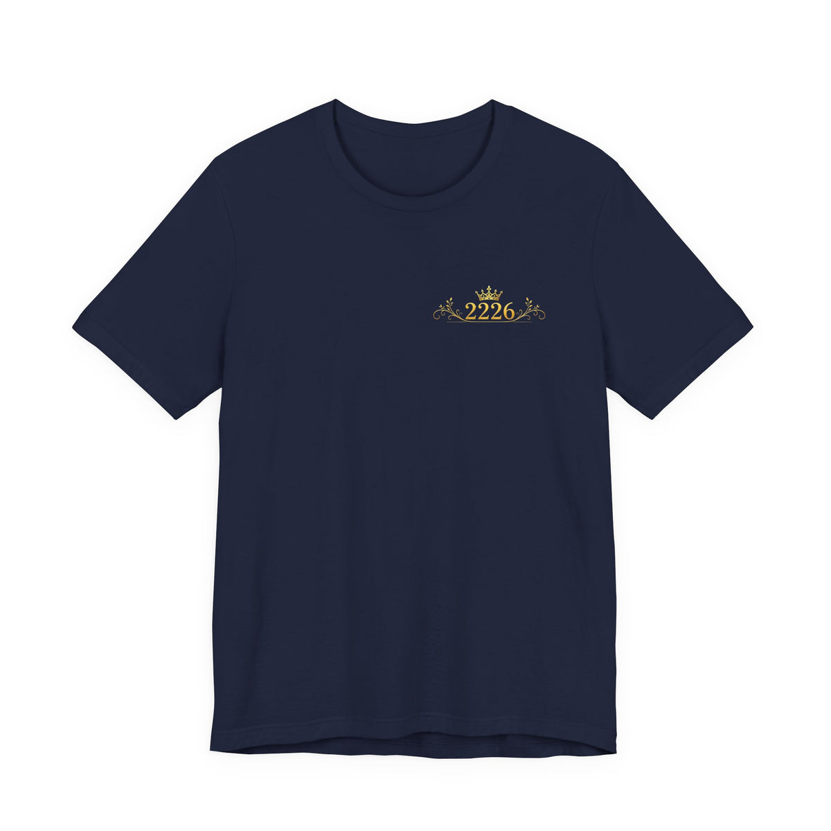 Minimal 2026 Embroidered Chest Tee — Casual White T-Shirt