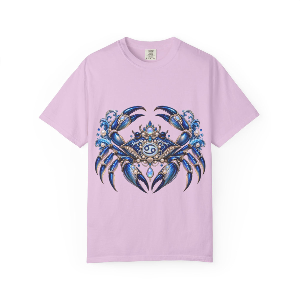 Cancer Zodiac T-Shirt — Blue Crab Astrology Tee (Intuitive, Loyal, Nurturing)