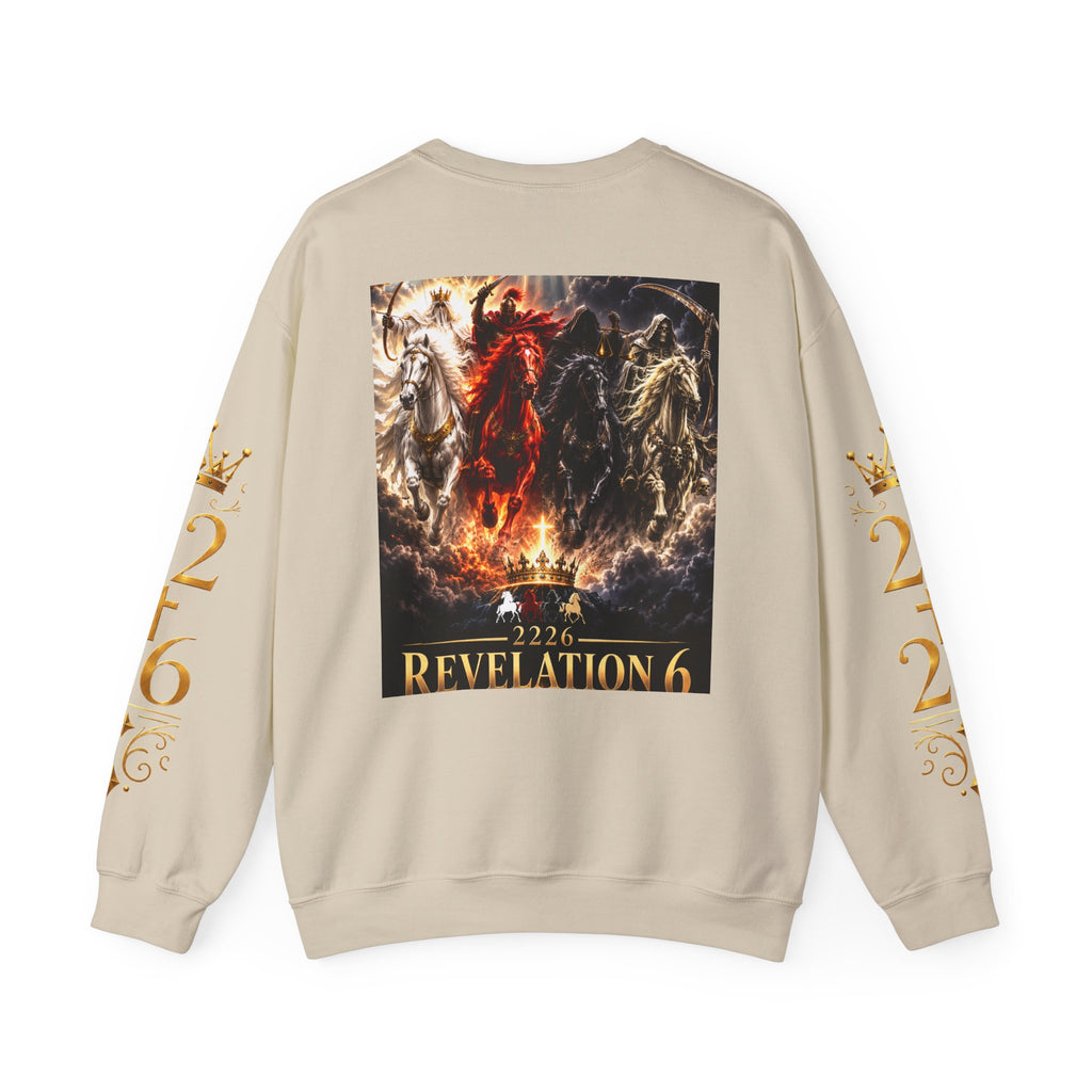 Revelation 6 Four Horsemen Sweatshirt — 2226 Apocalyptic Graphic Crewneck