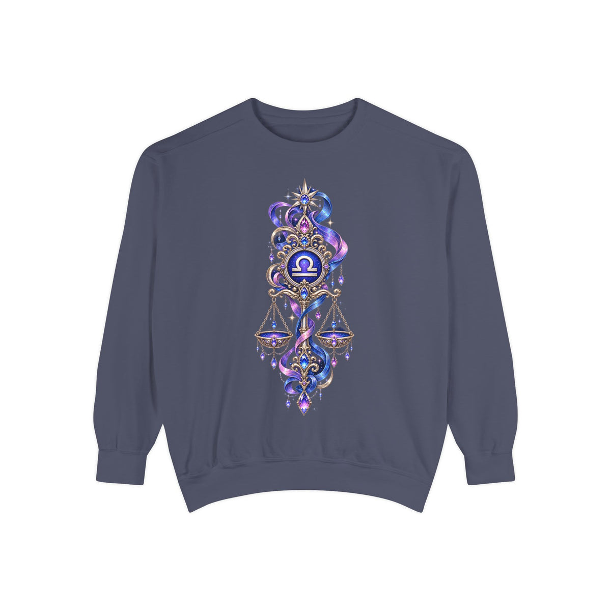 Libra Zodiac Sweatshirt — Scales Astrology Graphic Crewneck