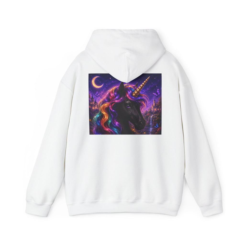 Unicorn Hoodie – Cosmic Rainbow Black Unicorn Pullover