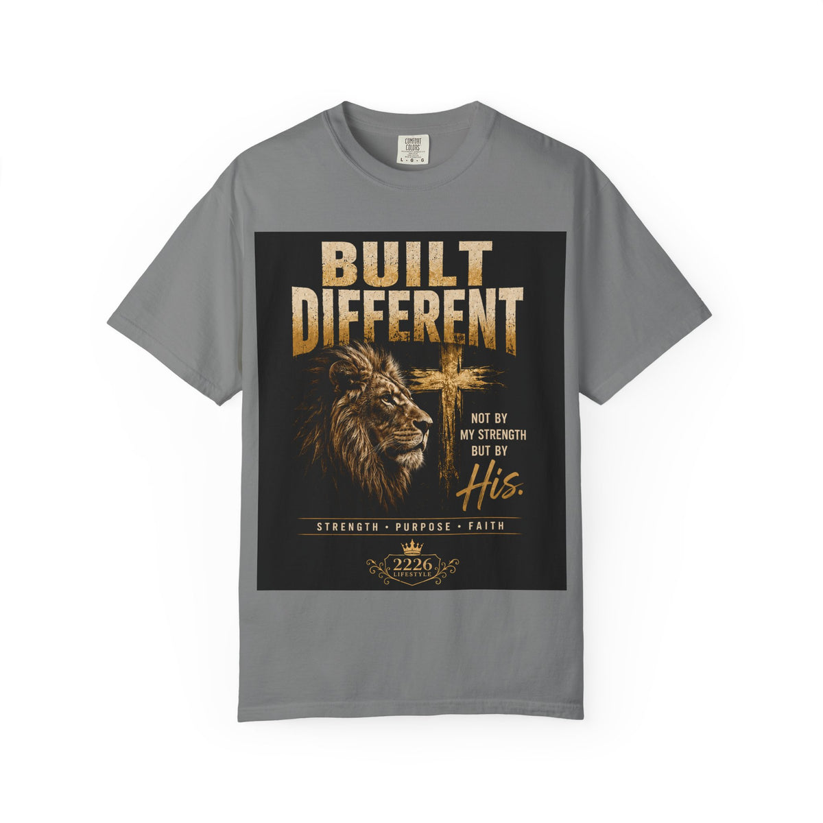 Built Different Christian Lion T-Shirt — "Built Right, Beautiful, Brilliant" Inspirational Faith Tee