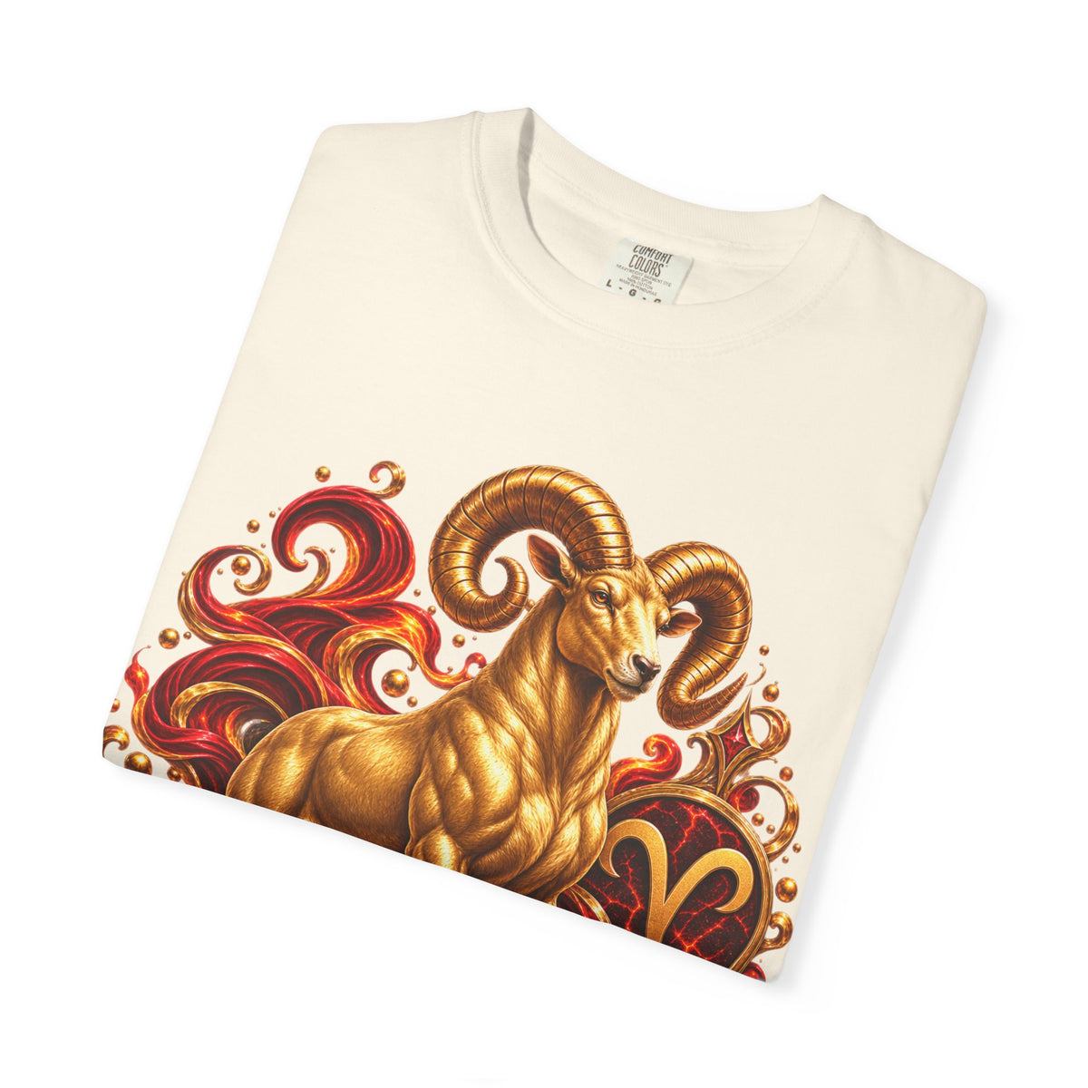 Aries Zodiac T-Shirt — Bold Ram Astrology Tee ("Aries")