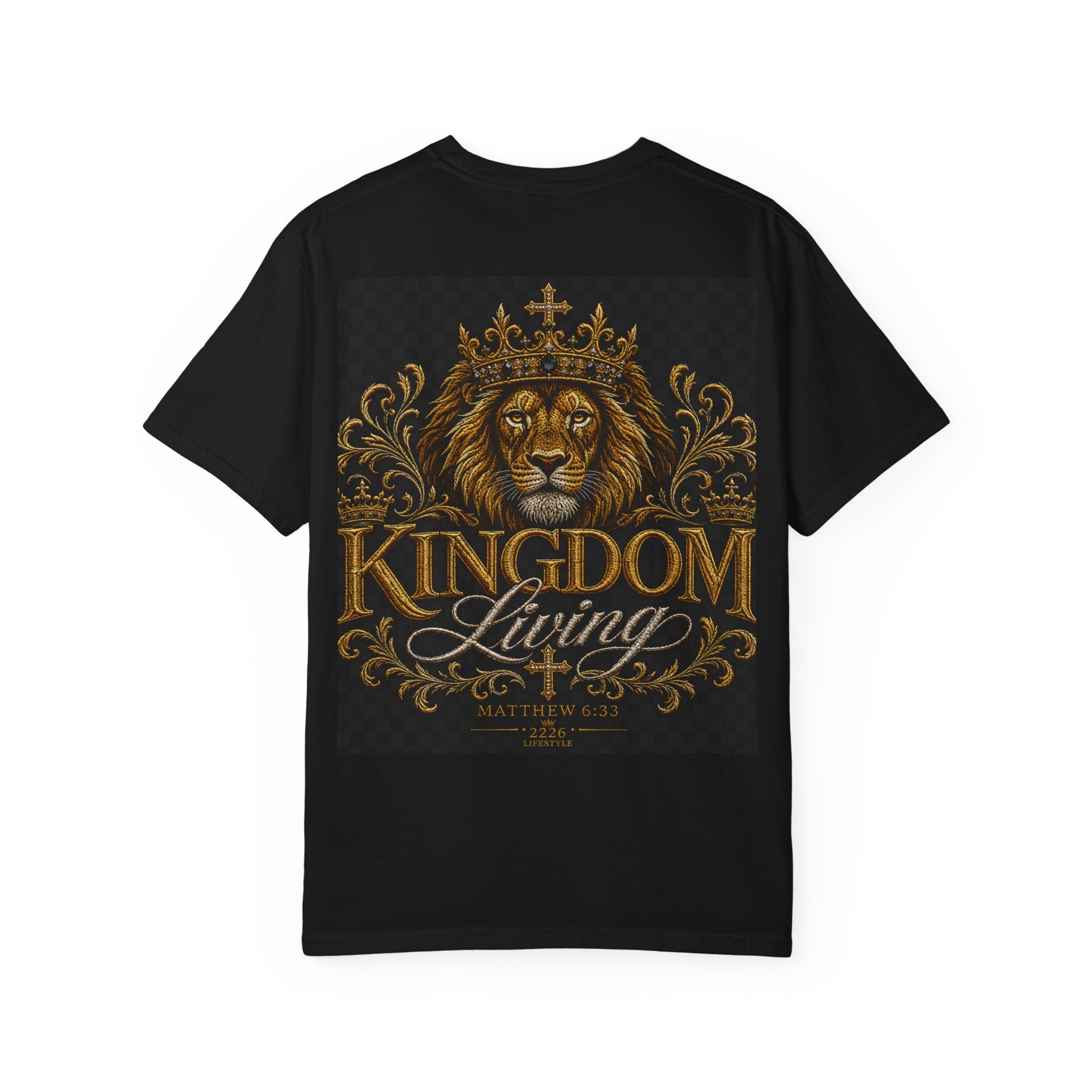 Kingdom Living T-Shirt — Lion Crown Faith Graphic Tee