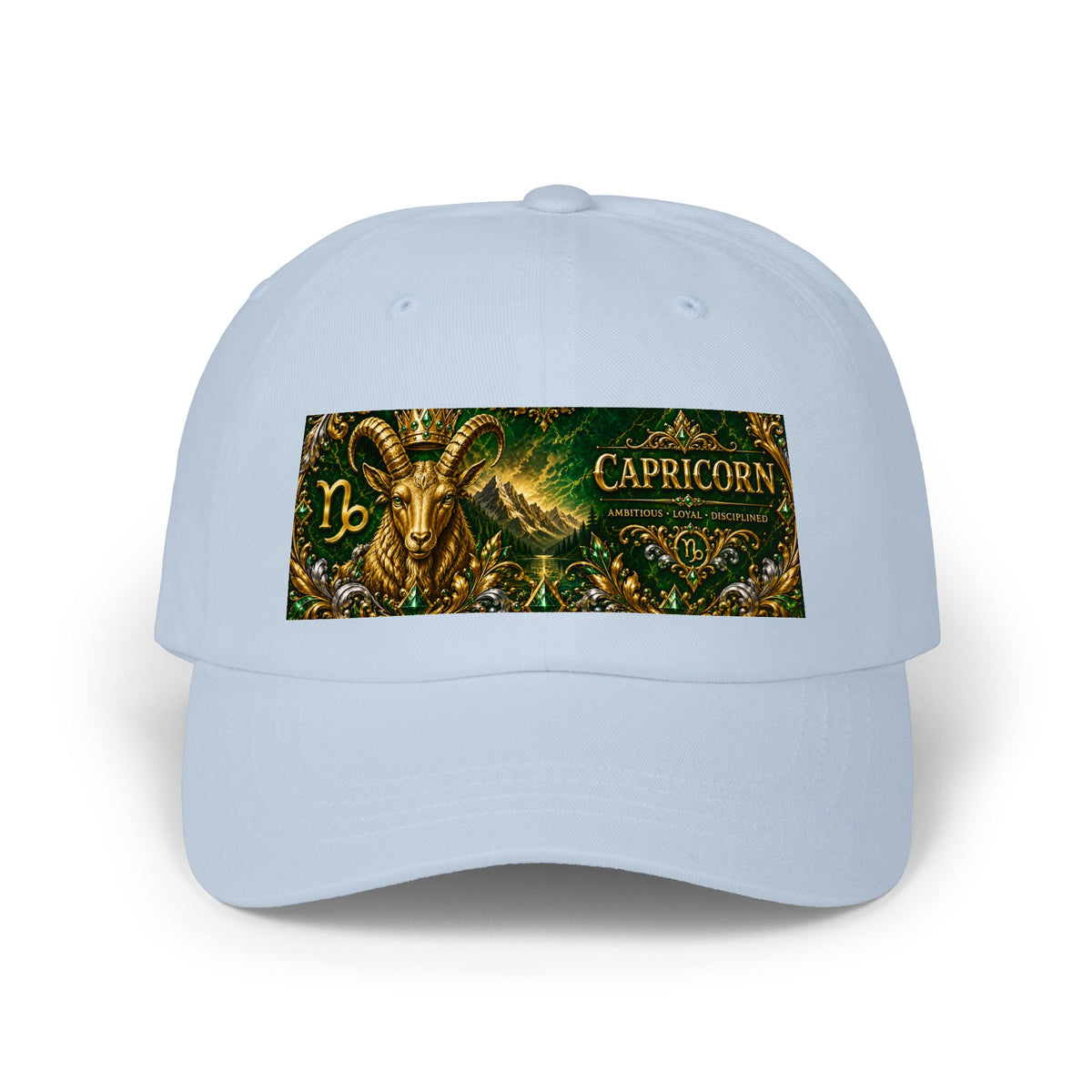 Capricorn Dad Hat — Zodiac Capricorn Goat Embroidered Baseball Cap