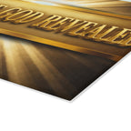 Religious Glass Cutting Board — "The Glory of God Revealed" Decorative Kitchen Board