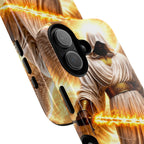 Angel Warrior Phone Case — Golden Archangel with Flaming Sword Tough Magnetic Cover