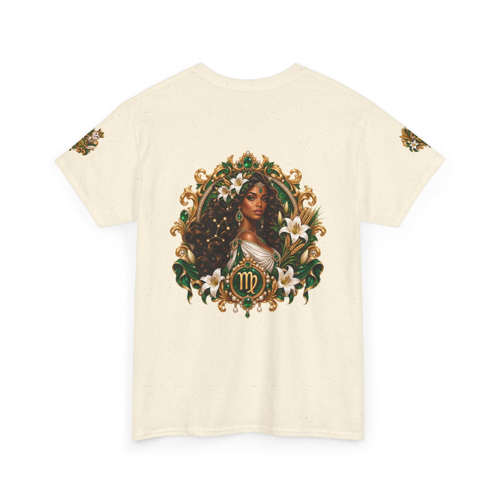 Virgo Zodiac Tee — Elegant Floral Virgo Astrology T-Shirt