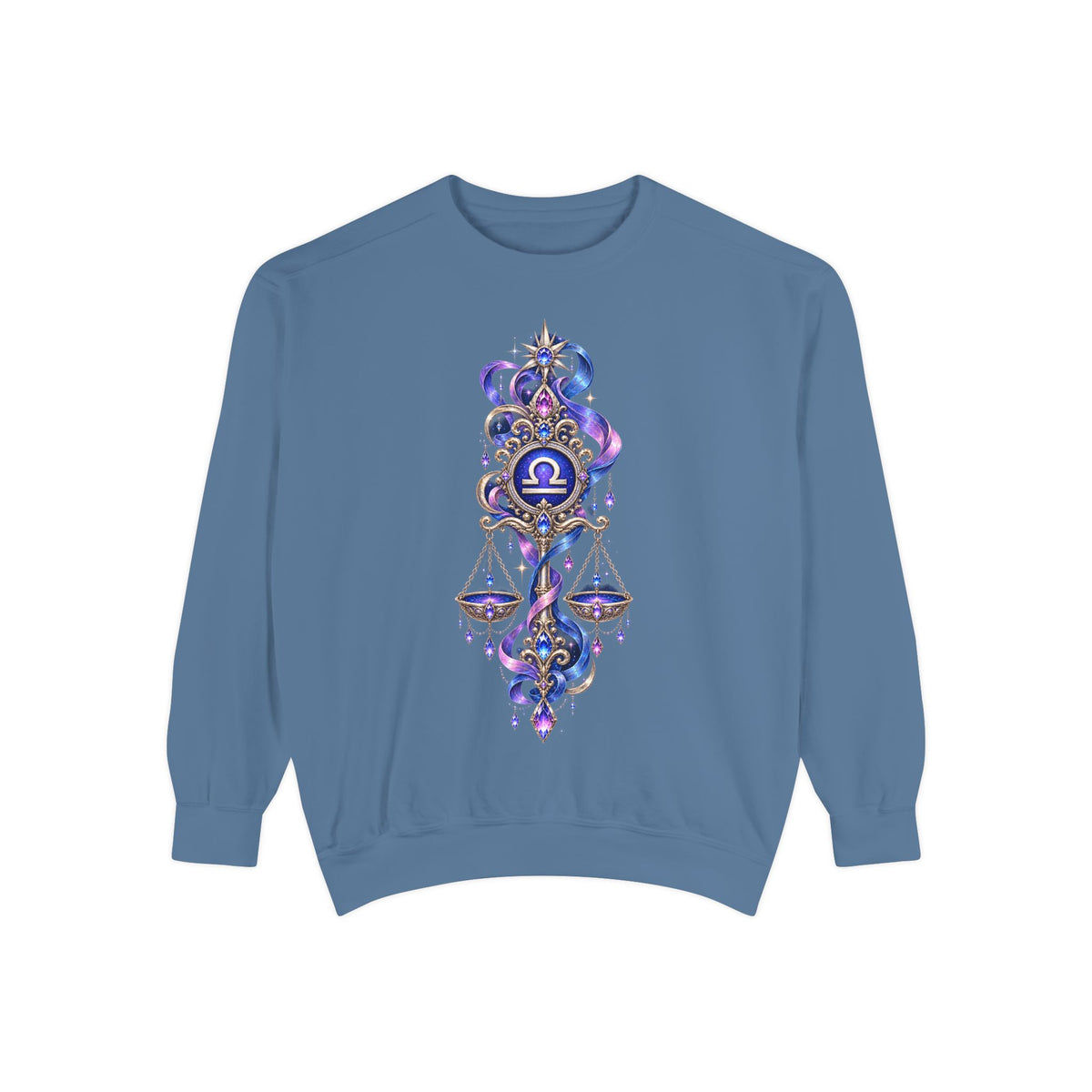 Libra Zodiac Sweatshirt — Scales Astrology Graphic Crewneck