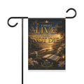 Garden Flag — "I Shall Live and Not Die" Psalm 118:17 Inspirational Outdoor Banner