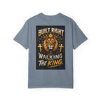Walking with the King T-Shirt — Built Right Lion Christian Faith Tee